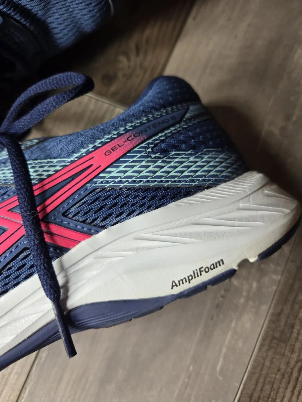 ASICS Gel‑Contend 6 Blue Pink Running Shoes – Women’s Size 8